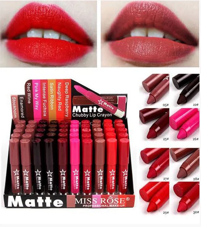 Buy Miss Rose Crayon Lipsticks Set 10 Pcs in Pakistan