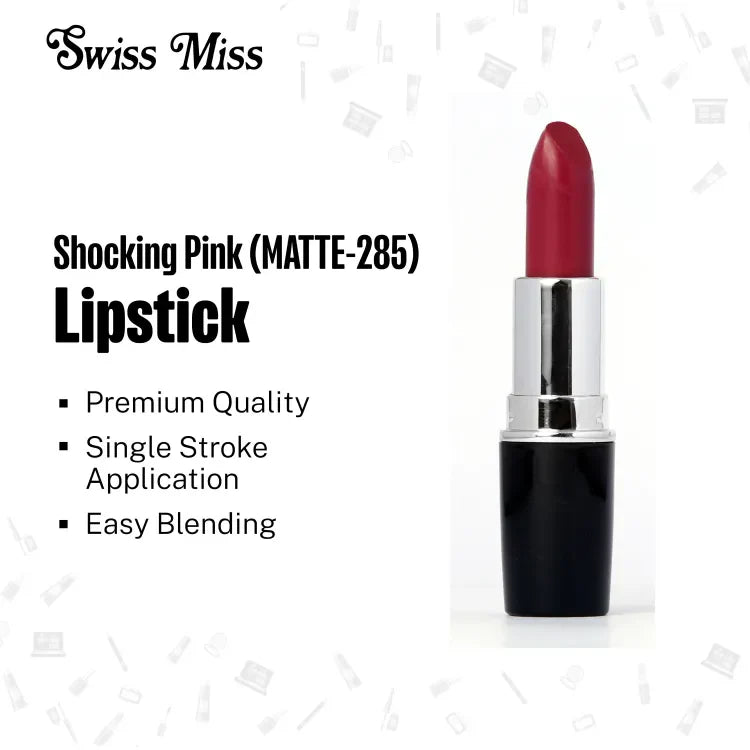 Buy Swiss Miss Lipstick Shocking Pink Matte - 285 in Pakistan