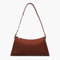 Buy Suede Evening Bag With Chain Handle - Dark Brown in Pakistan
