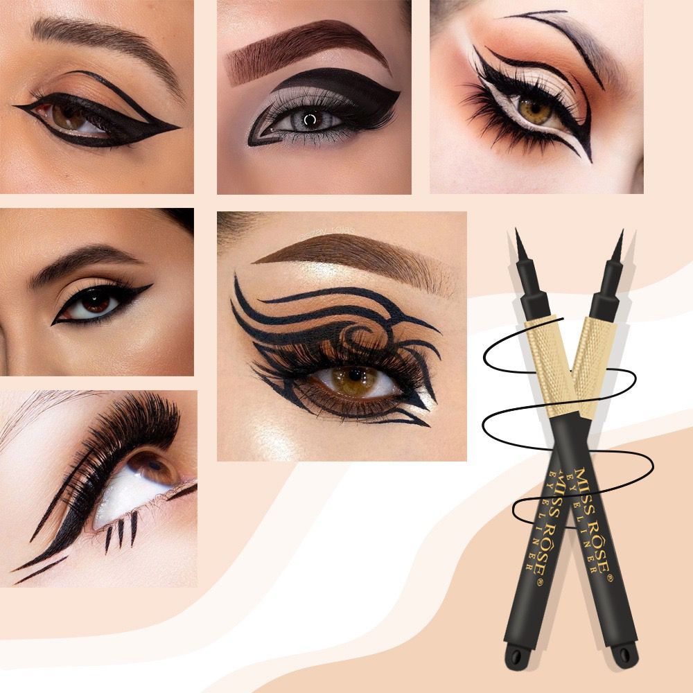 Buy Miss Rose Classic Pure Black Liquid Eyeliner Pen Waterproof Matte in Pakistan
