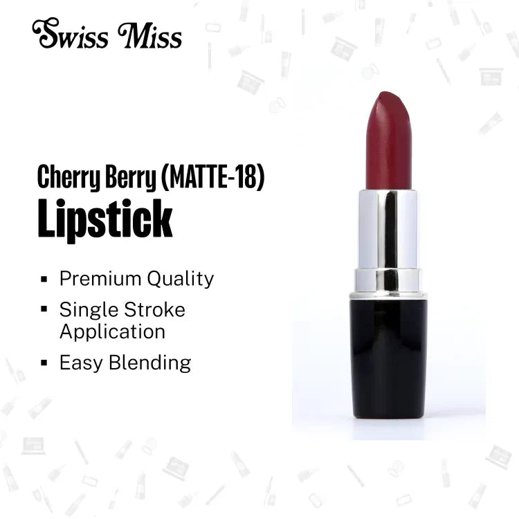 Buy Swiss Miss Lipstick Cherry Berry Matte - 18 in Pakistan
