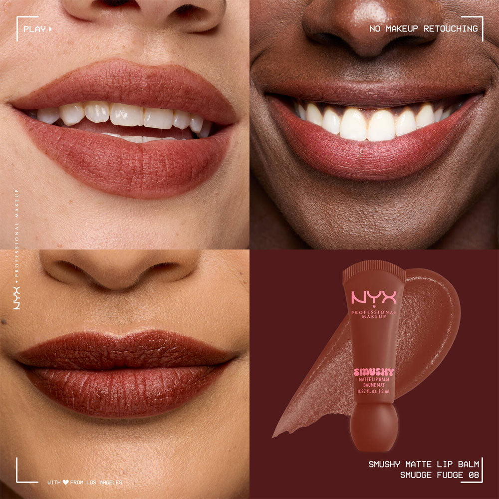NYX Professional Makeup - Smushy Matte Lip Balm - Smudge Fudge