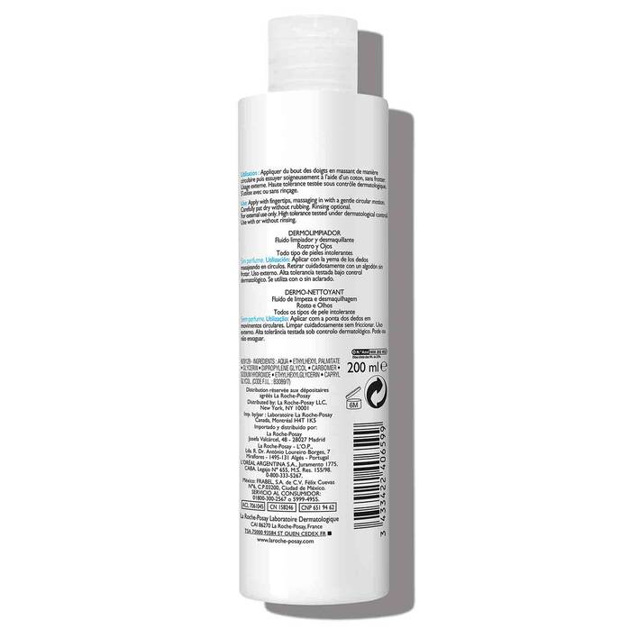 La Roche-Posay Toleriane Dermo Milky Cleanser and Makeup Remover, For Sensitive Skin, 200ml