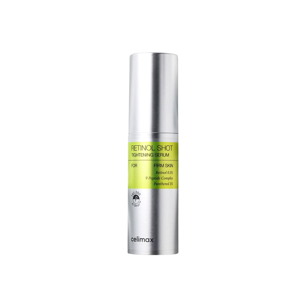 Celimax The Vita-A Retinol Shot Tightening Serum 30ml for pore tightening, anti-aging, and skin elasticity available at Cosmira Shop Pakistan