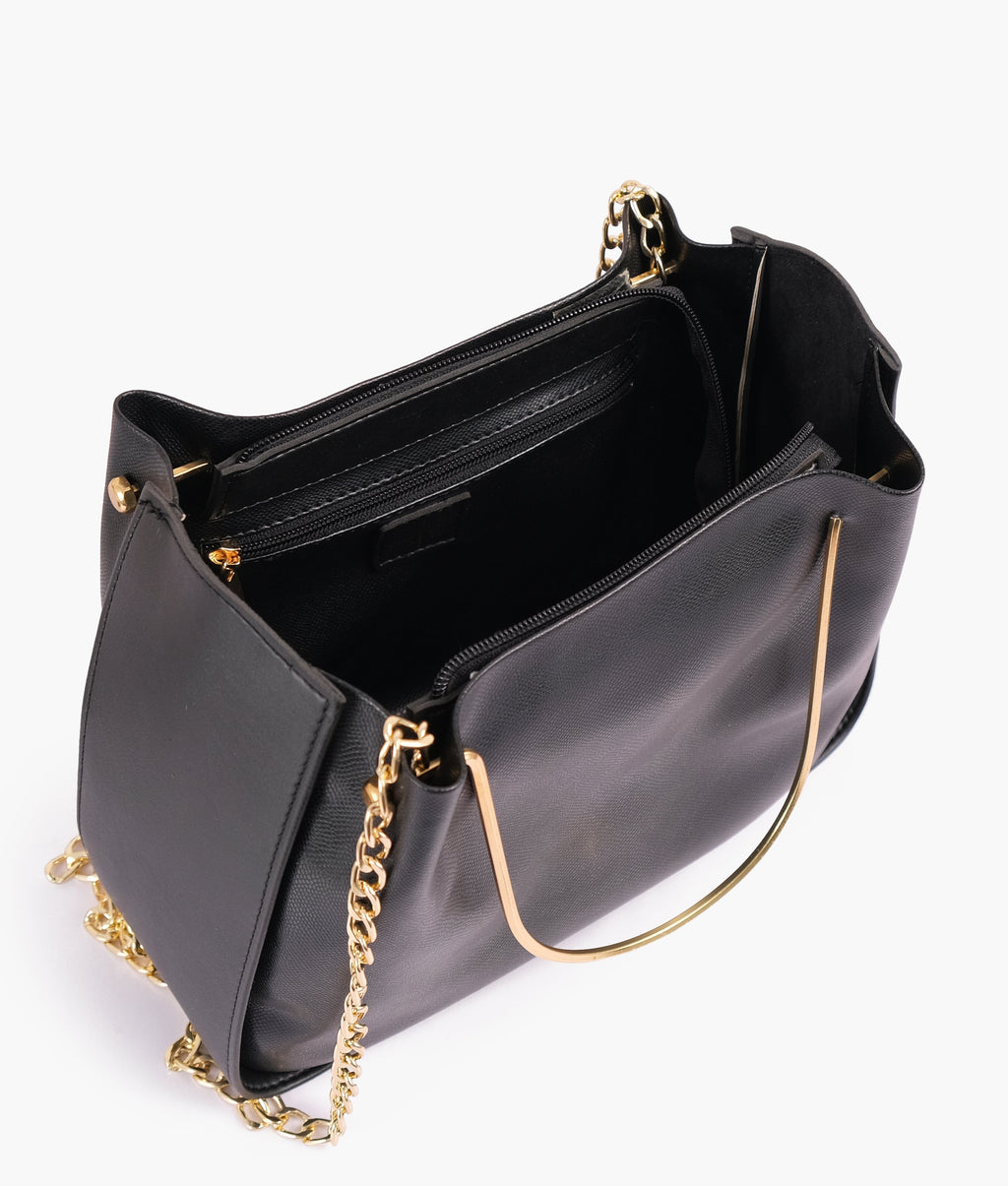 Buy Pearl Black Metallic Handle Shoulder Bag in Pakistan