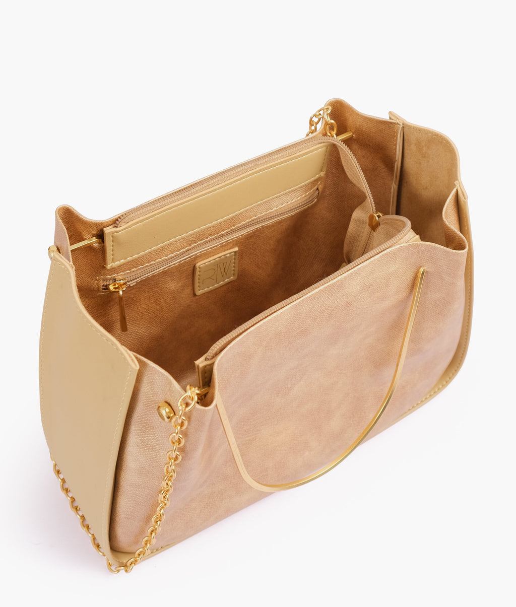 Buy Sandy Metallic Handle Shoulder Bag in Pakistan
